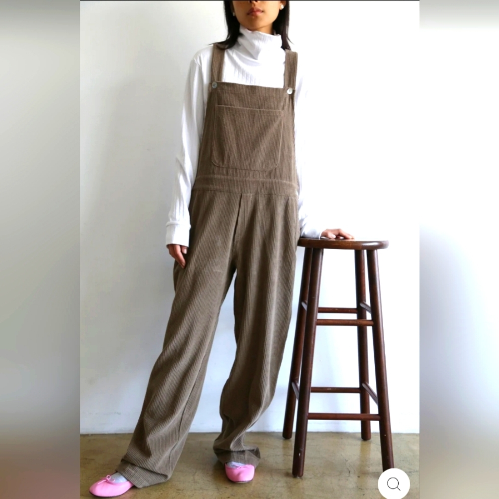 DONNI. Madewell Corduroy Overalls relaxed fit, 100% cotton NWT Mushroom Size M